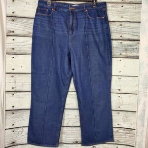 LOFT Women’s Straight Leg Jeans Size 18 / 34 Blue High Rise Classic Denim